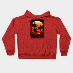 Tropical Sunset Kids Hoodie